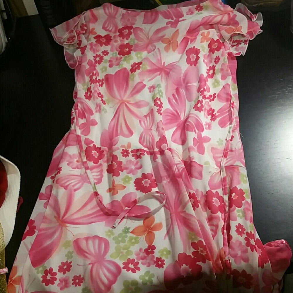 Pink sheer dress